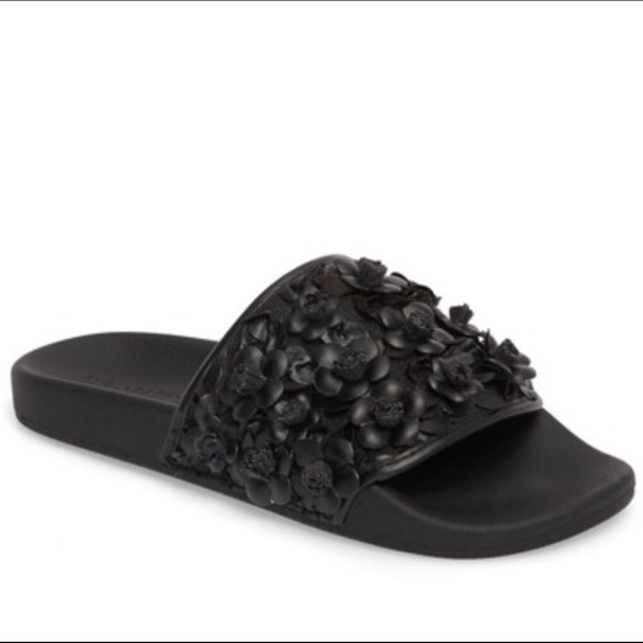 floral slide sandals